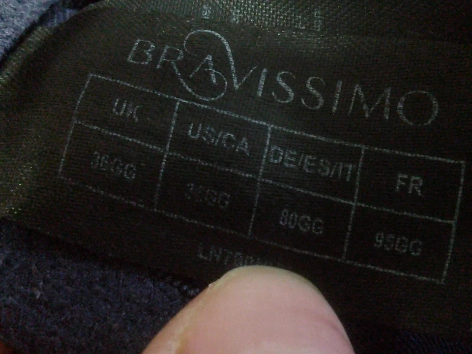 BRAVISSIMO underwired pretty bra uk 36GG usa 36GG euro 80GG france 95GG - Image 3 of 4