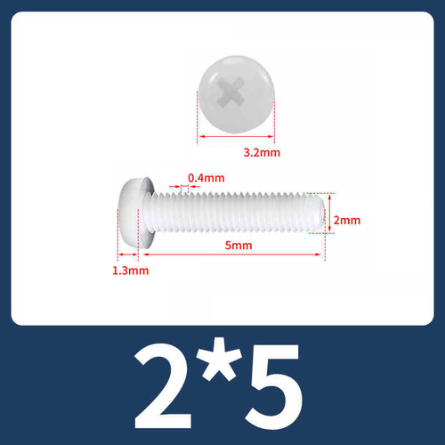 Nylon Phillips Pan Head Machine Screws Black/White Round Head Bolts M2-M8 - Picture 10 of 134