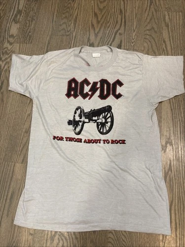 AC/DC We Salute You Tour T-Shirt Screen Stars USA X 1980s vintage concert t-shirt, vintage, size XL, single stitch, B+ condition