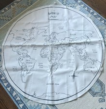 Gathre Midi Mat -World Map Round Diameter 53" NWOT