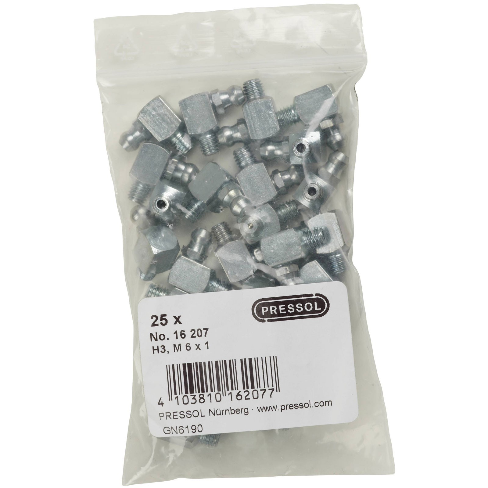 Pressol Lubricating Nipple H3-90° M6x1 VZ VK 25 pcs