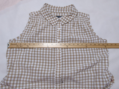 Tommy Hilfiger Mujer 10 Guinga Sin Mangas Midi Camisa Cinturón Nuevo con Etiquetas $139 - Imagen 11 de 13