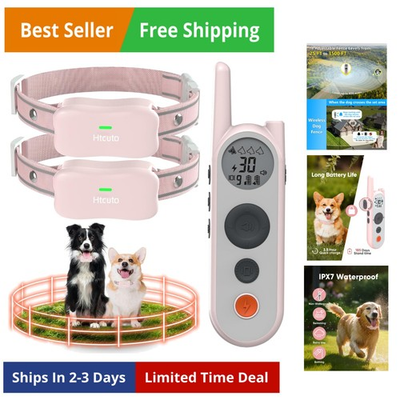 #ad Wireless Dog Fence System for 2 Dogs 2 in 1 Electric Fences for Dogs Training... $231.32