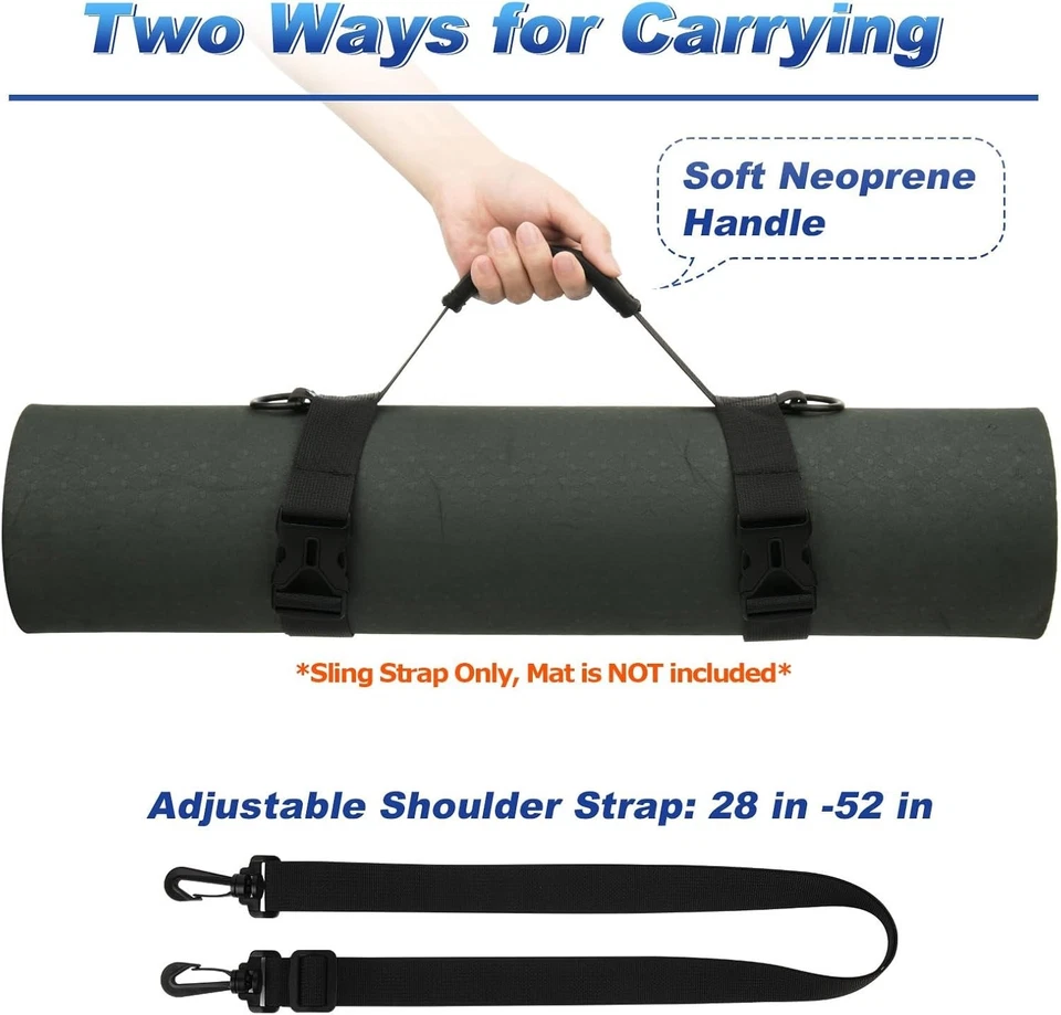 Коврик для йоги ремень для переноски ремень регулируемая наплечная ручка одеяло для пикника - Изображение 4 из 4