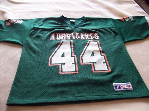 VINTAGE MIAMI HURRICANES JERSEY AEBY MED 42-44 - Picture 3 of 8
