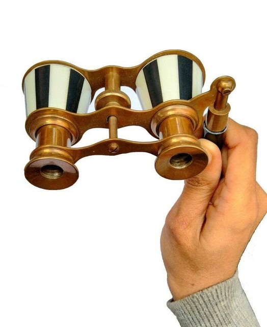 Antique Vintage Brass Black Binocular Mother of Pearl Antique Opera Glass Gift Antique Vintage Brass Black Binocular Mother of Pearl Antique Opera Glass Gift
