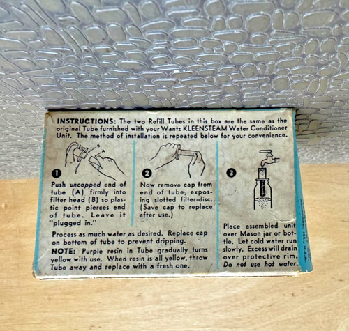 Wantz Kleensteam Happy Steam Ironing Refill IOB Includes 1 Tube Rkfd IL - Picture 3 of 6