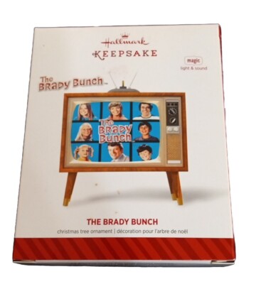 Hallmark Keepsake 2014 Ornament The Brady Bunch Light & Sound Tv
