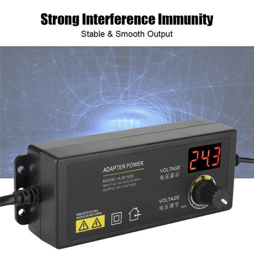 DC 3V-36V 1.7A 60W Adjustable Voltage Power Supply Adapter Charger Transformer U - Picture 3 of 8