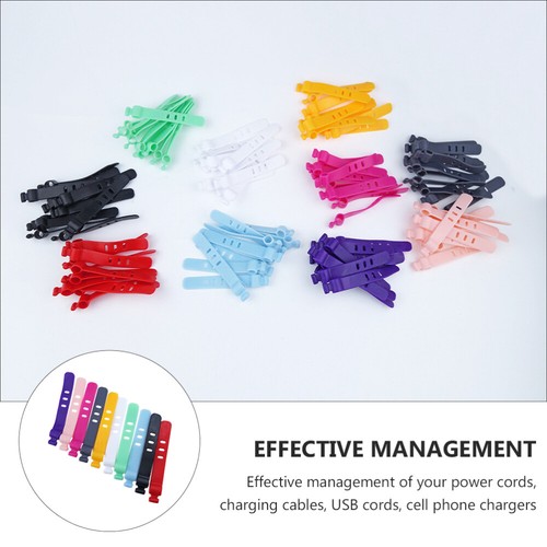 50pcs Kabelveranstalter Befestigungs Schnur Riemen Kabel Management Krawatten - Afbeelding 7 van 9