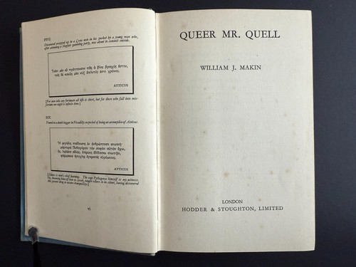 Queer Mr. Quell, by William J. Makin - 1937 - 1st, 1st, Very Rare HC Book, DJ - Picture 7 of 12