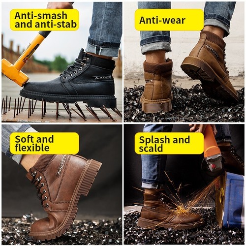 Waterproof Work Boots for Men Steel Toe Sneaker Saf Botas De Trabajo Para Hombre - Picture 7 of 11