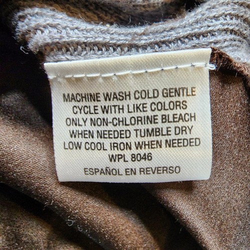 Tasso Elba Men Vest Medium Grey Brown Knit Front Faux Suede Back Pockets Zip - Picture 3 of 8