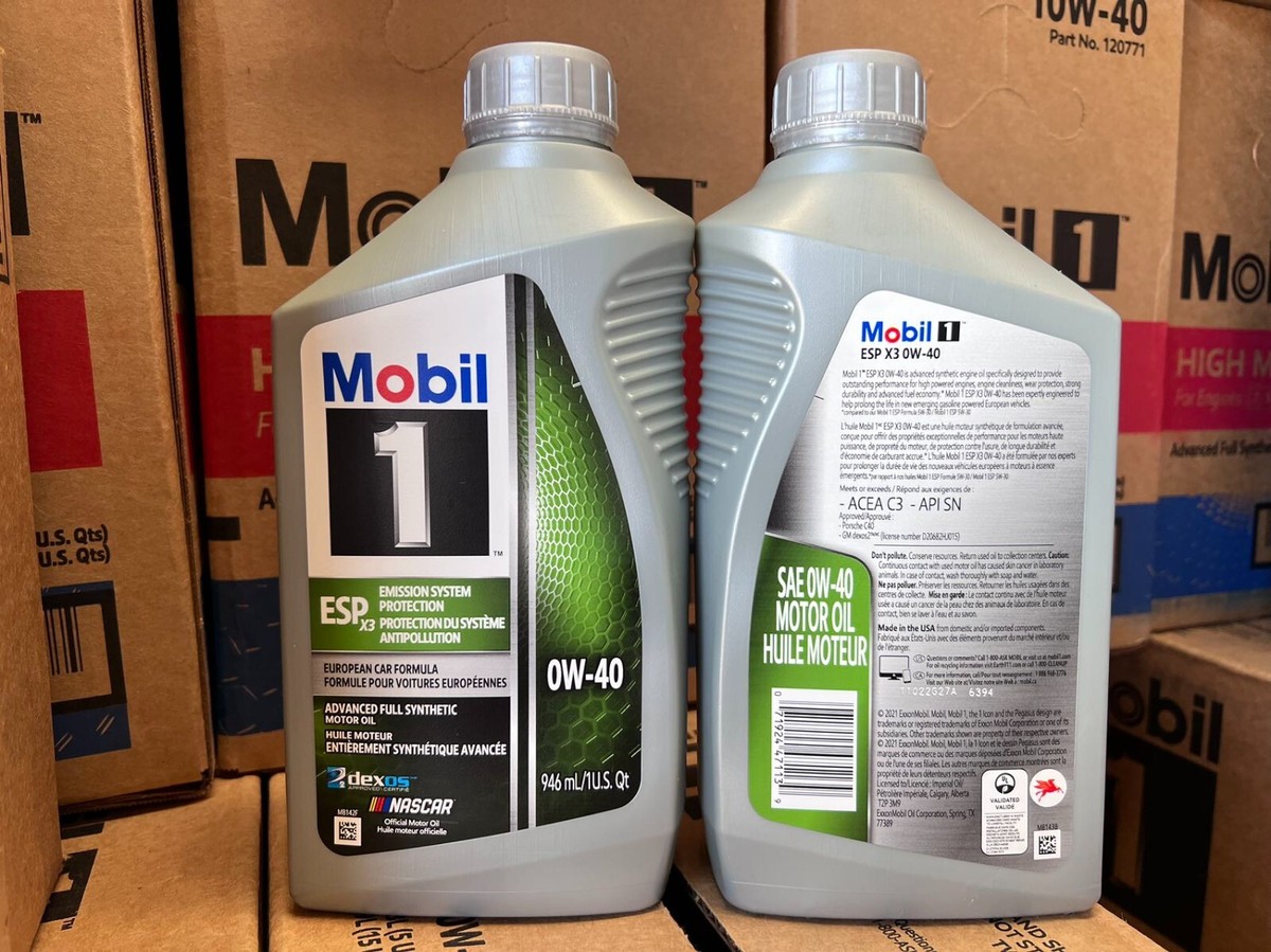 6 x QT MOBIL 1 ESP X3 0W 40 6 Quarts 5.676 Liter