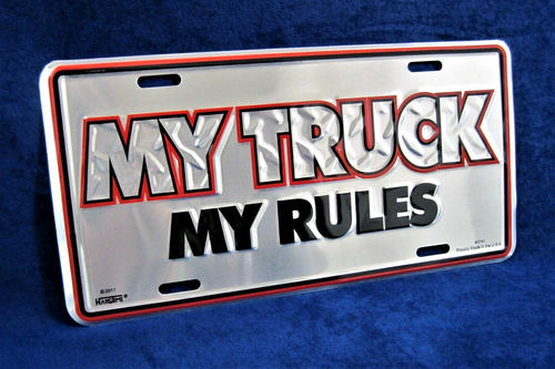 MY TRUCK - MY RULES -*US MADE*- Embossed Metal License Plate Car Auto Tag Sign - Bild 4 von 9