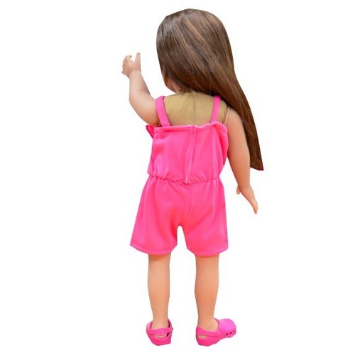 Vestiti per bambola 18" pagliaccetto fucsia Springfield adatto a bambole American Girl - Foto 2 di 4