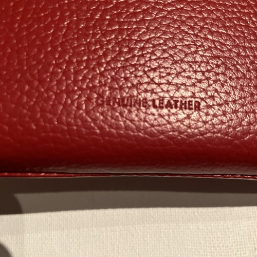 Vintage Red Leather Guang Tong Kisslock Wallet Checkbook, Billfold, Credit Cards - Picture 3 of 10