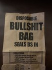 Lunch Bag Disposable Bullshit Bag.  This Is A Traditional Brown Paper Bag.