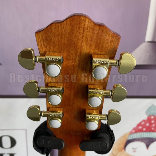 Zuwei Acoustic Guitar Hummingbird Cherry Sunburst Spruce Top Rosewood&Flame Back - Picture 8 of 10