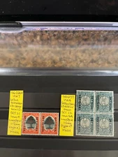 UNION OF SOUTH AFRICA 2 "OFFICIAL" MNH BLOCKS OF 6d & 1/2d STAMPS 1947/48 SG024d