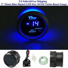 14~30 PSI Blue Digital LED for Car Motor HOTSYSTEM Universal Turbo Boost Pressure Gauge 2 52mm Meter