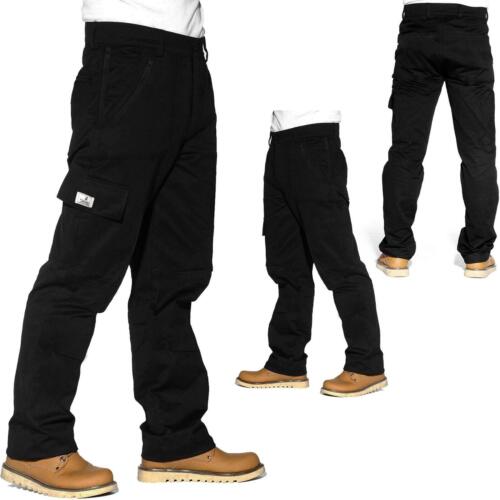 NEW MENS HEAVY DUTY COMBAT CARGO TROUSERS WORKER PANTS KNEE PAD POCKETS WORKWEAR - Picture 1 of 2