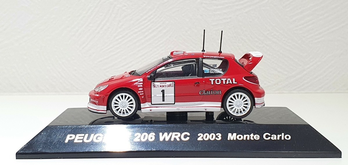PEUGEOT 206 WRC 2000 Monte Carlo 1/64 模型 PEUGEOT 206 WRC 2000 Monte Carlo 1/64 模型 - メルカリ