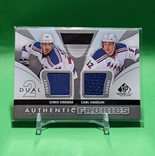 Chris Kreider Carl Hagelin 2012-13 SP Game Used Edition Dual #AF2-KH Rookie, NYR