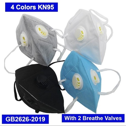 NEW FACE MASKS with AIR Breathing Valve COMES W/10 DISPOL MASKS/10 FREE GLOVES - Picture 4 of 14