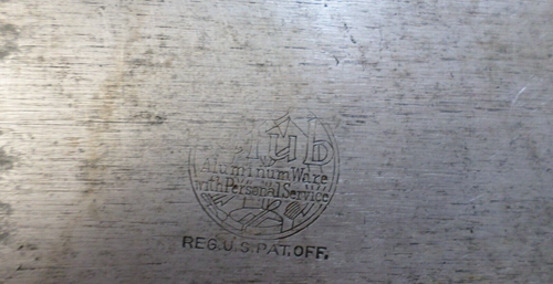 Antigua tetera grande de aluminio CLUB 1923-33 con tapa fija oscilante mango de madera - Imagen 11 de 15