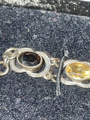 BRACCIALE VINTAGE NICKY BUTLER ARGENTO 925 MULTI PIETRE PREZIOSE - Foto 3 di 8