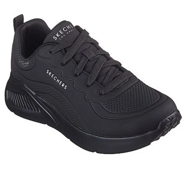 Skechers UNO LITE LIGHTER ONE Womens Memory Foam Lace Up Fitness Trainers Black