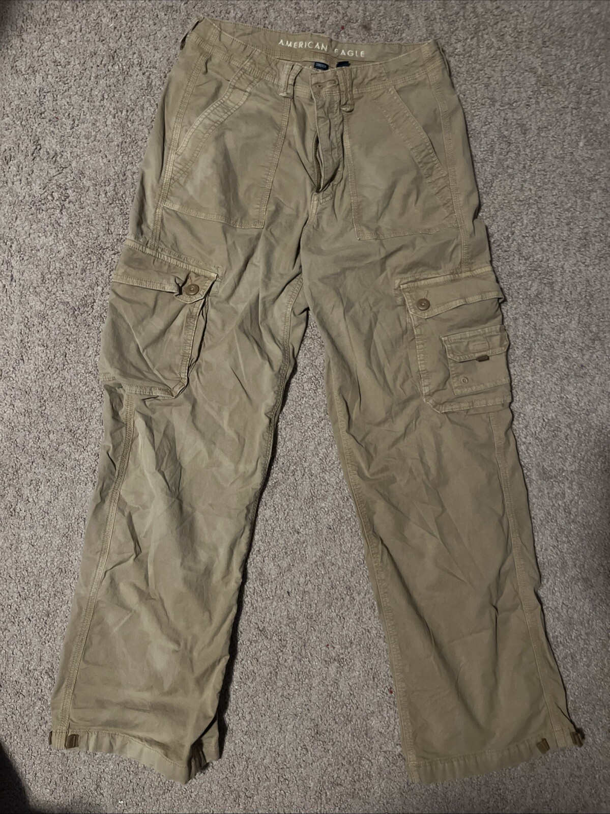 American Eagle Pants Womens 6 Baggy Jogger Stretch Cargo Pockets