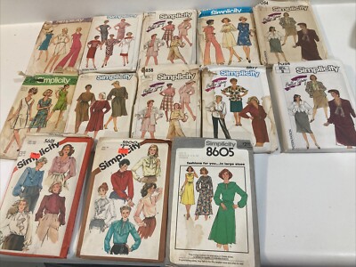 ESTATE FIND Lot Of Vintage Simplicity Sewing Patterns Business Woman Dress Skirt