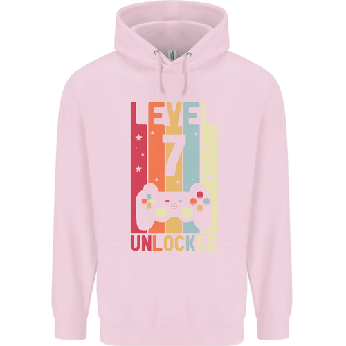 7th Birthday 7 Year Old Level Up Gamming Childrens Kids Hoodie - Picture 58 of 76