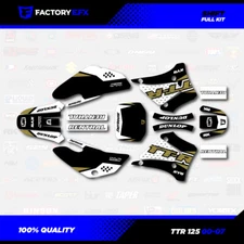 Black & Gold Shift Racing Graphics Kit fits 00-07 YAMAHA TTR125 TTR 125 decal
