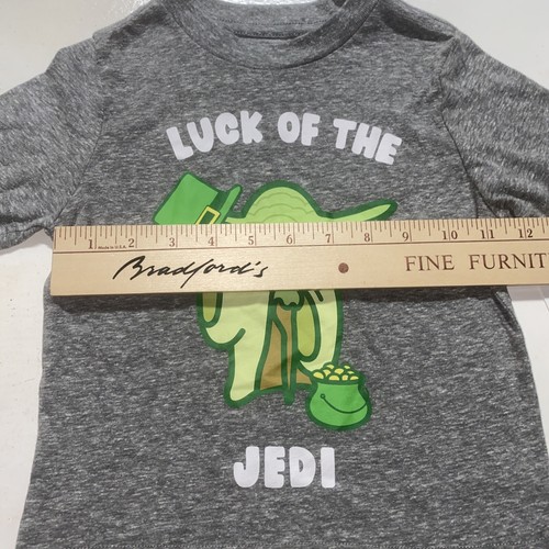 Luck of The Jedi Star Wars Yoda T-Shirt St Patrick's Day, 2T Disney Grey Green - Picture 5 of 7