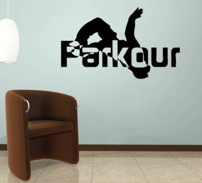 Boys Girls Parkour Free Running Extreme Sport wall Art Vinyl Decal Sticker V290