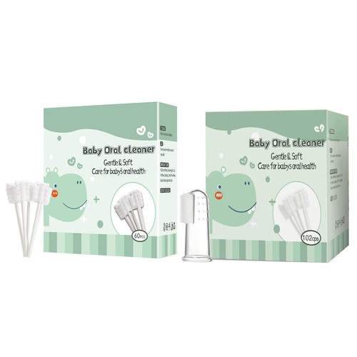 60/102 PCS Baby Tongue Cleaner Newborn Flexible Baby Oral Cleaner Super Soft