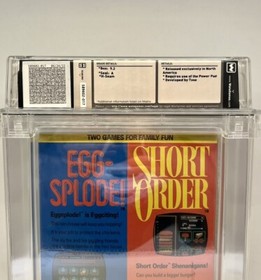 Short Order / Eggsplode WATA Graded 9.2 A (Nintendo NES) New, Factory Sealed