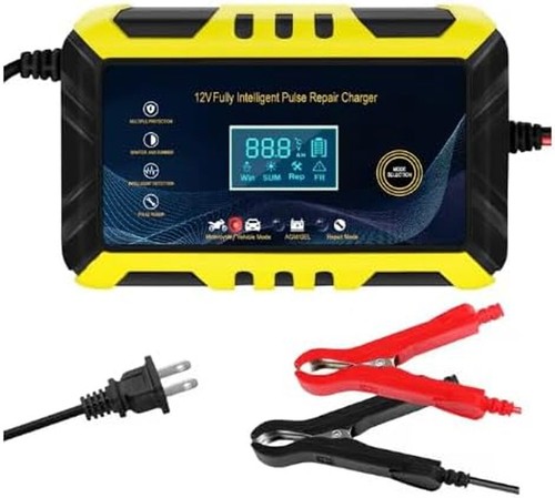 Car Battery Motorcycle Charger12V 6A Smart Maintainer Trickle Agm/Gel RV ATV - Picture 8 of 12