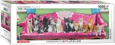 Kitty Cat Couch 1000 Piece Panoramic Jigsaw Puzzle Eurographics New