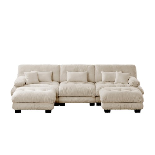 Luxury Modular Sectional Sofa Couch - Oversized U Shaped Cloud Couch for Living - Picture 6 of 12