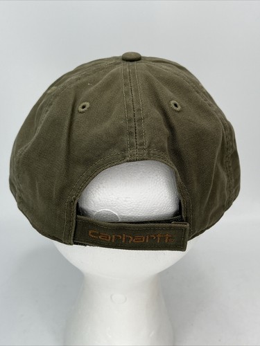 Carhartt  Logo Adjustable Cap/hat  Green Olive Canvas - Picture 3 of 7