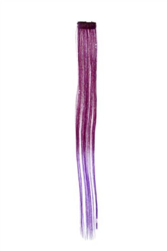 1 Clip-In Extension Strand Hair Smooth 17 11/16in Ombre Bi-Coloured Lila
