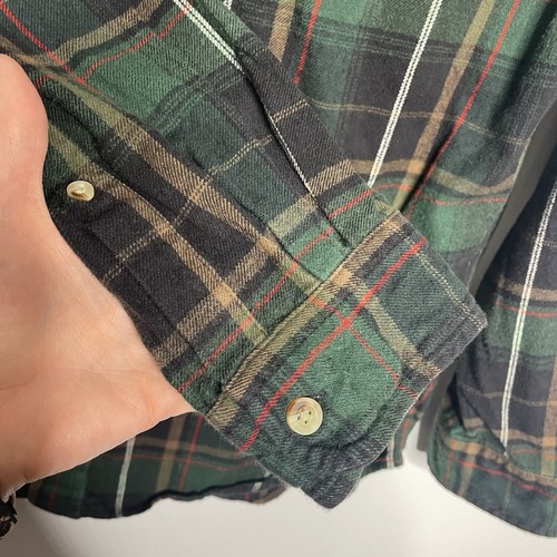 Redhead Red Head Mens XL Green Plaid Flannel Button Front Shirt - Picture 4 of 9
