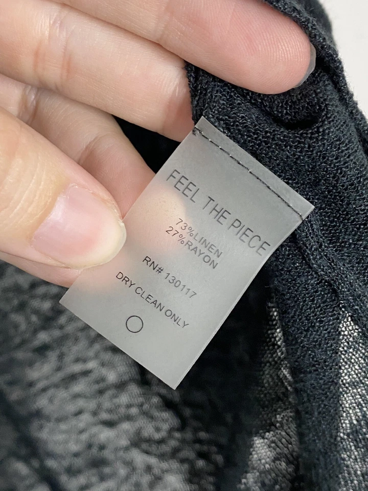 Suéter negro Feel the Piece by Terre Jacobs para mujer con dobladillo alto-bajo 3/4 cremallera Foto 4 de 4