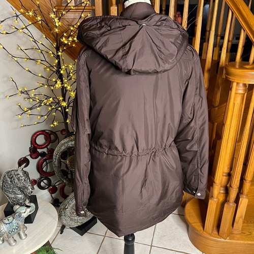 Lauren Ralph Lauren Women’s Hooded Puffer Full Zip Brown Jacket Size M - Picture 4 of 17