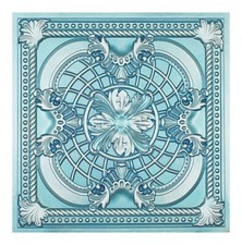 Decorative Tin Ceiling Tiles Vintage wall panels for Cafe PL31 Cyan silver 10pcs