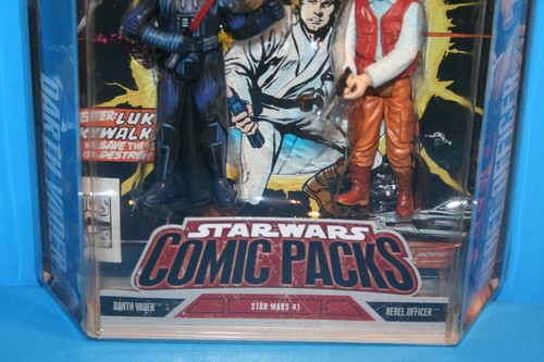 STAR WARS 2006 MIP COMICBUCH 2ER-PACK. DARTH VADER/REBELLENOFFIZIER #2 WAFFE HASBRO - Bild 5 von 43
